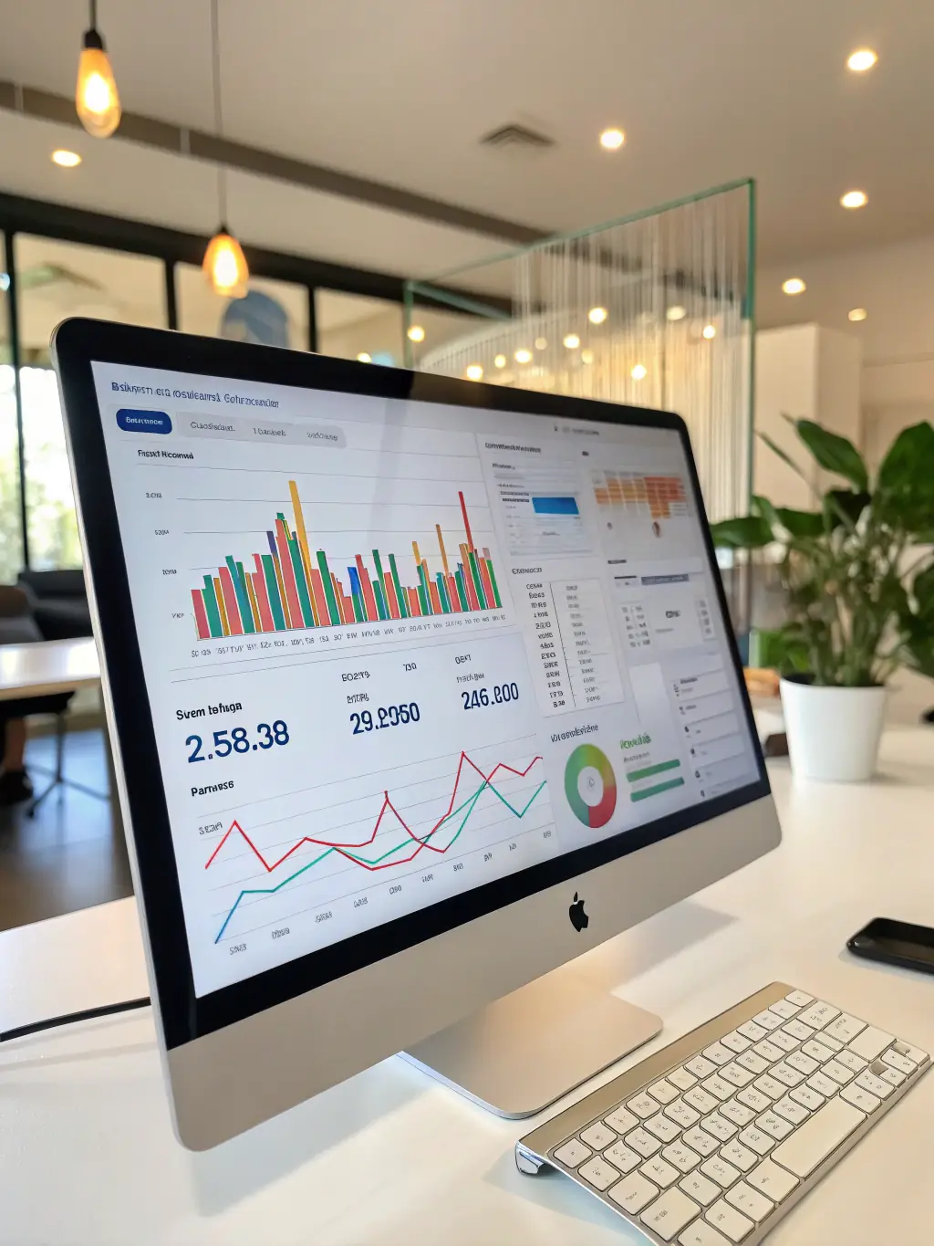 A digital dashboard displaying various marketing analytics and performance metrics, representing data-driven decision-making.